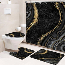 Load image into Gallery viewer, 4 PCS Flower Shower Curtain Set
