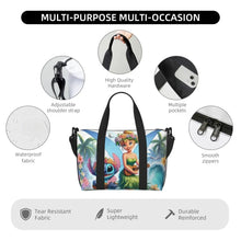 Load image into Gallery viewer, Custom Tinker Bell Stitch Wallpaper Tote Bag Women Large Capacity Beach Gym Travel Bags