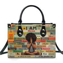 Load image into Gallery viewer, African Girl Print Leather Handbag for Black Women Fashion Top-handle Tote High Quality Luxury Shoulder Purse Shopping Messenger
