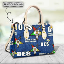 Load image into Gallery viewer, OES Sisterhood Women's Top-Handle Bags Eastern Star Casual Tote Pu Leather Crossbody Bag