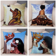 Load image into Gallery viewer, Pillowcase African men and women pillowcase decoration cartoon super dad cushion cover suitable for sofa car home