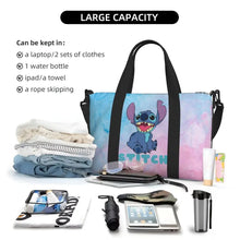 Load image into Gallery viewer, Custom Large SLilo And Stitch Cartoon Tote Bag Women Anime Shopping Shoulder Beach Gym Travel Bag