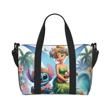 Load image into Gallery viewer, Custom Tinker Bell Stitch Wallpaper Tote Bag Women Large Capacity Beach Gym Travel Bags