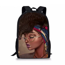 Load image into Gallery viewer, Black Afro Girl Magic Book Bags African School Bag For Girls Kids Elementary Children MultiPurpose Backpacks