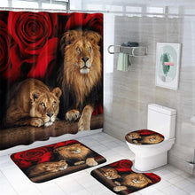 Load image into Gallery viewer, 4 PCS Flower Shower Curtain Set