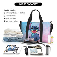 Load image into Gallery viewer, Custom Large SLilo And Stitch Cartoon Tote Bag Women Anime Shopping Shoulder Beach Gym Travel Bag