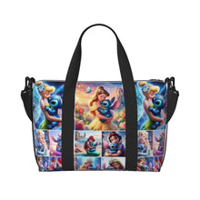 Load image into Gallery viewer, Custom Tinker Bell Stitch Wallpaper Tote Bag Women Large Capacity Beach Gym Travel Bags