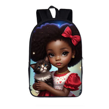 Load image into Gallery viewer, Cute Afro Backpack African Melanin Women Laptop Bag