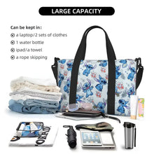Load image into Gallery viewer, Custom Large SLilo And Stitch Cartoon Tote Bag Women Anime Shopping Shoulder Beach Gym Travel Bag