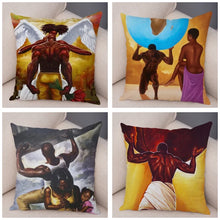 Load image into Gallery viewer, Pillowcase African men and women pillowcase decoration cartoon super dad cushion cover suitable for sofa car home