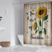 Load image into Gallery viewer, 4 PCS Flower Shower Curtain Set