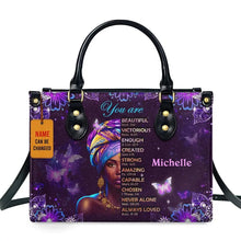 Load image into Gallery viewer, African Girl Print Leather Handbag for Black Women Fashion Top-handle Tote High Quality Luxury Shoulder Purse Shopping Messenger