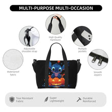 Load image into Gallery viewer, Custom Large SLilo And Stitch Cartoon Tote Bag Women Anime Shopping Shoulder Beach Gym Travel Bag