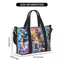 Load image into Gallery viewer, Custom Tinker Bell Stitch Wallpaper Tote Bag Women Large Capacity Beach Gym Travel Bags