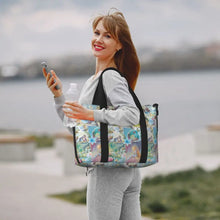 Load image into Gallery viewer, Custom Tinker Bell Stitch Wallpaper Tote Bag Women Large Capacity Beach Gym Travel Bags