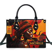 Load image into Gallery viewer, African Girl Print Leather Handbag for Black Women Fashion Top-handle Tote High Quality Luxury Shoulder Purse Shopping Messenger