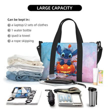 Load image into Gallery viewer, Custom Large SLilo And Stitch Cartoon Tote Bag Women Anime Shopping Shoulder Beach Gym Travel Bag