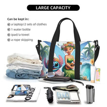 Load image into Gallery viewer, Custom Tinker Bell Stitch Wallpaper Tote Bag Women Large Capacity Beach Gym Travel Bags