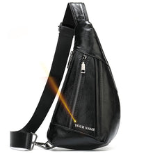 Load image into Gallery viewer, WESTAL Men Shoulder Bag Genuine Leather Chest Pack Man Sling Messenger Bags Small Crossbody Bags Side Bags