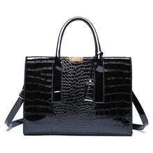 Load image into Gallery viewer, Crocodile Patent Leather Messenger Bags
