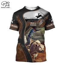 Load image into Gallery viewer, Rodeo Bull Riding Cowboy 3DPrint Casual Streetwear T-Shirts