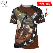 Load image into Gallery viewer, Rodeo Bull Riding Cowboy 3DPrint Casual Streetwear T-Shirts