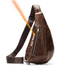 Load image into Gallery viewer, WESTAL Men Shoulder Bag Genuine Leather Chest Pack Man Sling Messenger Bags Small Crossbody Bags Side Bags
