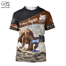 Load image into Gallery viewer, Rodeo Bull Riding Cowboy 3DPrint Casual Streetwear T-Shirts