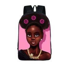 Load image into Gallery viewer, African American Student School Bags Notebook Backpacks 3D Printed Oxford Waterproof Travel Bags
