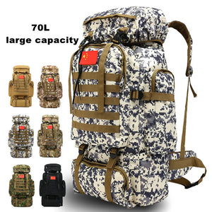 Military Tactics Backpack Waterproof 70L Large Capacity Men Backpack