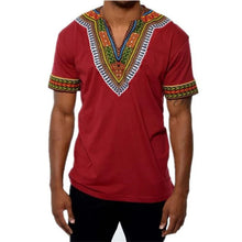Load image into Gallery viewer, Men Top African Dashiki Casual Short Sleeve T Shirt
