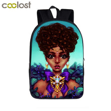 Load image into Gallery viewer, African American Student School Bags Notebook Backpacks 3D Printed Oxford Waterproof Travel Bags
