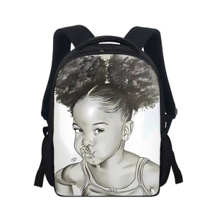 African American Girls Printed 12" Backpacks