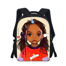 Load image into Gallery viewer, African American Girls Printed 12&quot; Backpacks
