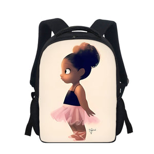 African American Girls Printed 12" Backpacks