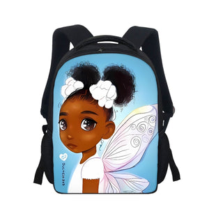 African American Girls Printed 12" Backpacks