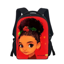 Load image into Gallery viewer, African American Girls Printed 12&quot; Backpacks
