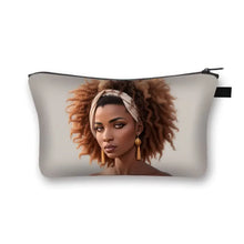 Load image into Gallery viewer, African Women Print Cosmetic Case Makeup Pouch Lipstick Storage Travel Cosmetic Organizer
