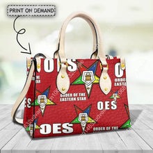 Load image into Gallery viewer, OES Sisterhood Women&#39;s Top-Handle Bags Eastern Star Casual Tote Pu Leather Crossbody Bag
