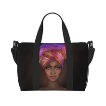 Load image into Gallery viewer, African American Woman Pattern Travel Duffel Bag Foldable Weekender Overnight Tote Bag
