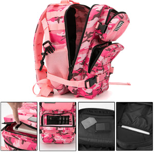 25L/45L Tactical Backpack for Women/men Outdoor Hiking Laser Cut Molle Daypack School Bag Gym Rucksack with Dual Cup Holder
