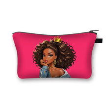 Load image into Gallery viewer, African Women Print Cosmetic Case Makeup Pouch Lipstick Storage Travel Cosmetic Organizer
