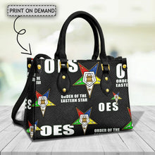 Load image into Gallery viewer, OES Sisterhood Women&#39;s Top-Handle Bags Eastern Star Casual Tote Pu Leather Crossbody Bag
