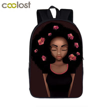 Load image into Gallery viewer, African American Student School Bags Notebook Backpacks 3D Printed Oxford Waterproof Travel Bags
