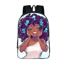 Load image into Gallery viewer, African American Student School Bags Notebook Backpacks 3D Printed Oxford Waterproof Travel Bags
