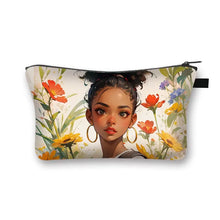 Load image into Gallery viewer, African Women Print Cosmetic Case Makeup Pouch Lipstick Storage Travel Cosmetic Organizer
