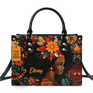 African Girl Print Leather Handbag for Black Women Fashion Top-handle Tote High Quality Luxury Shoulder Purse Shopping Messenger