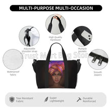 Load image into Gallery viewer, African American Woman Pattern Travel Duffel Bag Foldable Weekender Overnight Tote Bag
