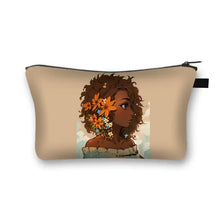 Load image into Gallery viewer, African Women Print Cosmetic Case Makeup Pouch Lipstick Storage Travel Cosmetic Organizer
