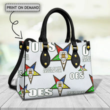 Load image into Gallery viewer, OES Sisterhood Women&#39;s Top-Handle Bags Eastern Star Casual Tote Pu Leather Crossbody Bag
